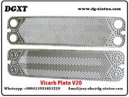 100% Perfect Replacement Heat Exchanger Plate For Vicarb V20 Gasket Frame Heat Exchanger
