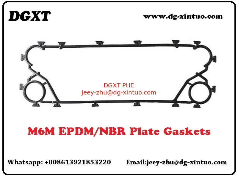 M6 Channel Gasket EPDM 150°C Max Clip On(Hang On) Heat Exchanger 749*249 mm