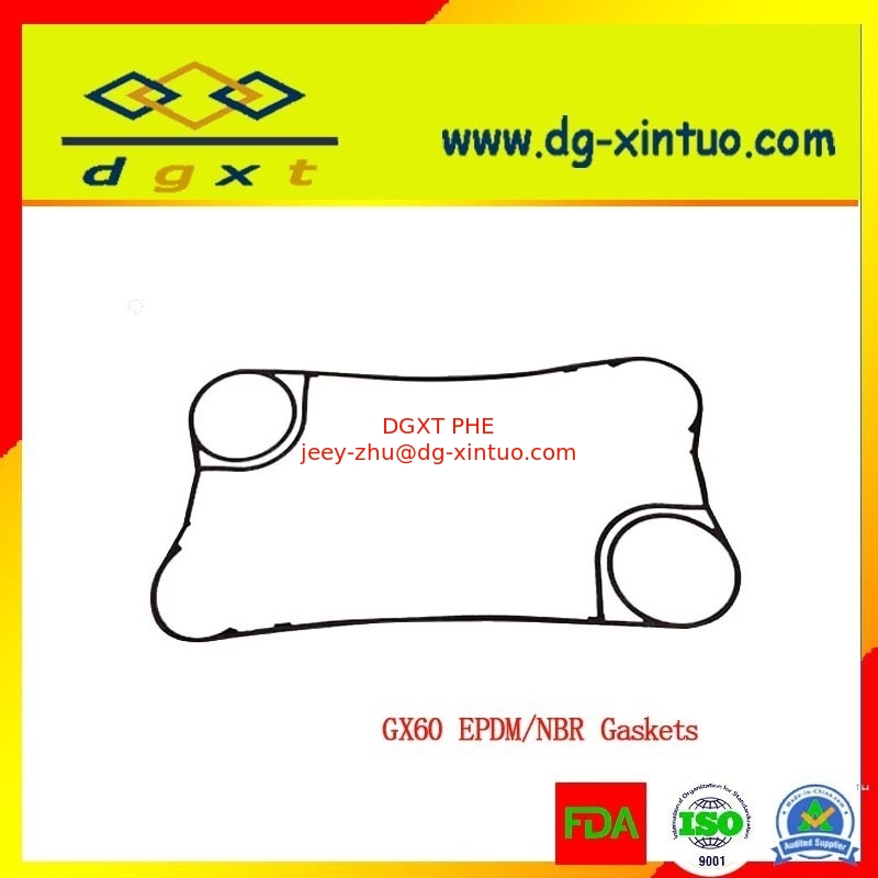 Custom Tranter Equivalent Parts Plate Heat Exchanger Gasket Model Gx60 EPDM