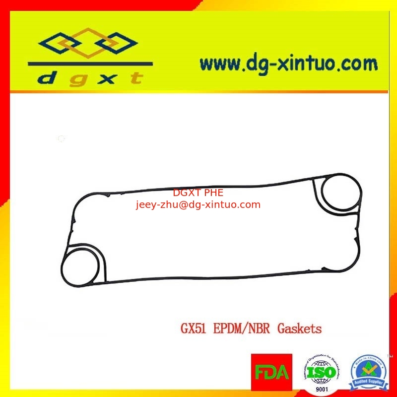 Custom Tranter Equivalent Parts Plate Heat Exchanger Gasket Model GX51 EPDM