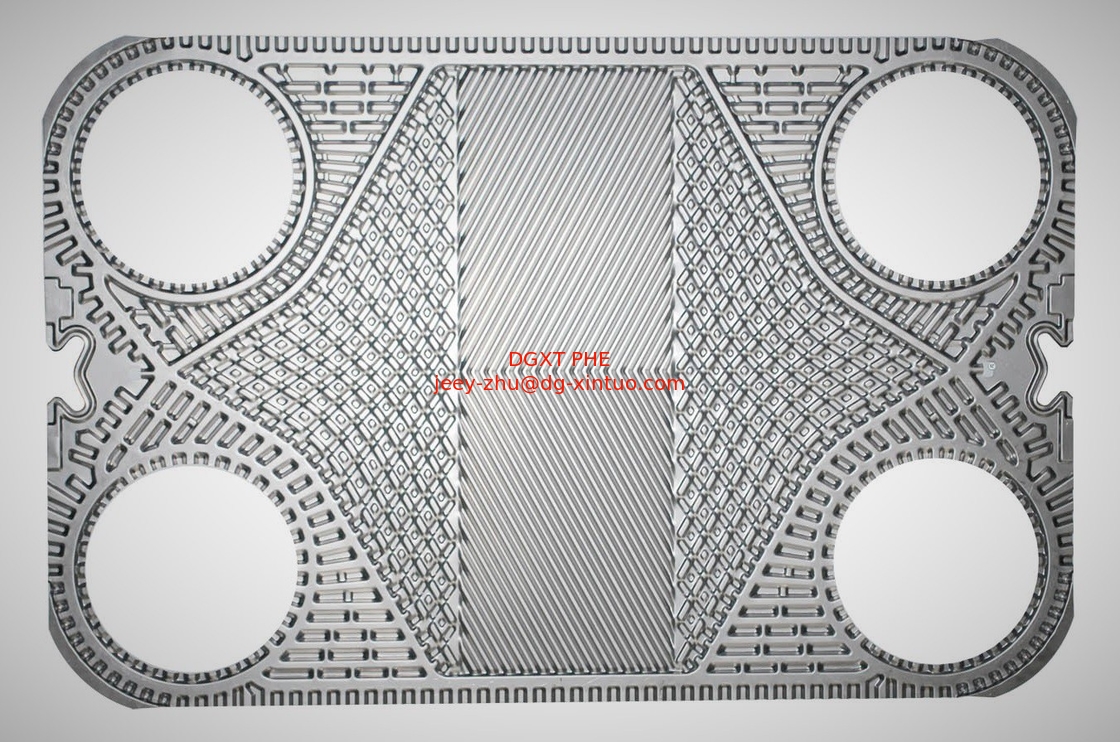 Equivalent Stainless Steel AISI 316/Titanium Plate Ht/Lt 0.5/0.6mm Corrugated Plate Heat Exchanger Plate