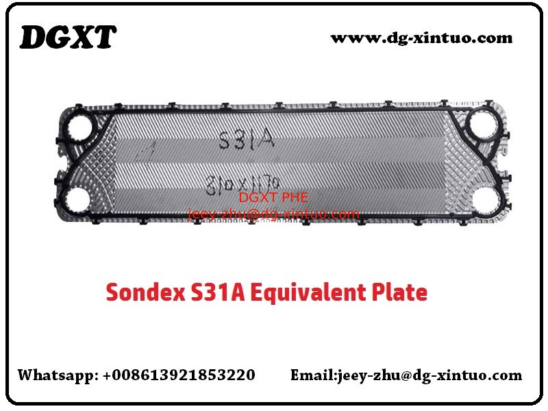 OEM Equivalent Parts S31A Stainless Steel/titanium Plate of Sondex Plate Heat Exchanger