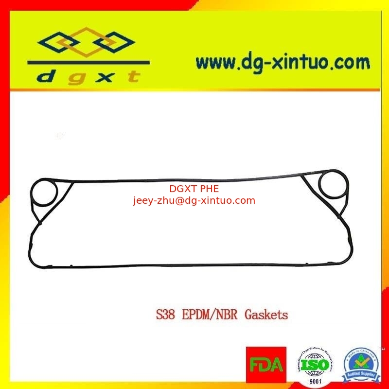 Custom DGXT S38 Equivalent EPDM Glue Type Heat Exchanger Gasket For Plate Heat Exchanger