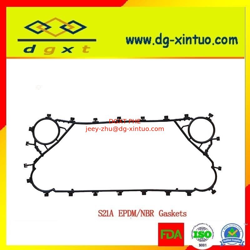 Equivalent EPDM/NBR/Viton-a/Viton-G/FKM Gasket For Sondex S21A Plate Heat exchanger